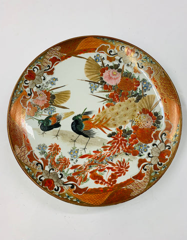 Large antique oriental charger plate