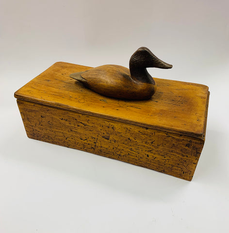Antique wooden duck box