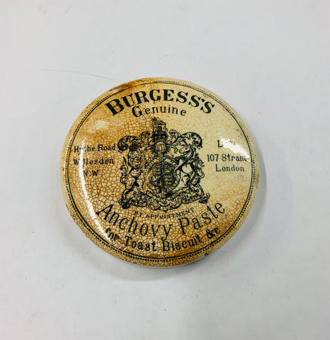 Burgess’s Genuine Anchovy paste pot lid