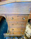 Victorian Walnut Inlay Davenport desk