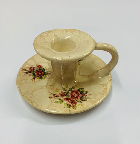 Rose china wee willy winky candle holder