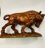 Large wooden carved Bull