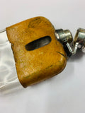 Antique silver plated and glass hip flask