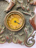Heavy Art Nouveau cast metal standing barometer
