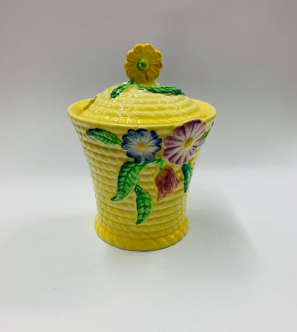 Carlton ware basket weave sugar pot