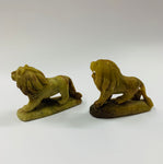 Pair of carved stone lions