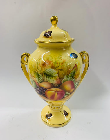 Aynsley Orchard Gold lidded pot
