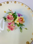 Hand painted Royal Doulton signed flower plate