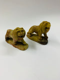 Pair of carved stone lions