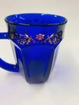 Vintage cobalt blue glass large mug