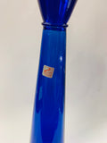Zwiesel Glas Tall cobalt blue vase