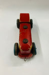 Antique wooden toy train with tin wheels