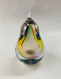 Art glass pear paperweight