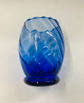 Cobalt blue hand blown glass vase
