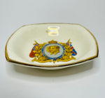 Lancaster & Sandsland Souvenir Square Bowl of Royal Visit Queen Elizabeth & King George VI