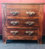 Solid Teak Industrial Chest of Drawers