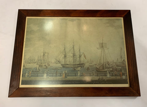 T. E. Lobbing Colour Print of Danish and Swedish warships 1794