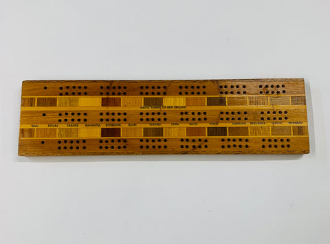NZ native Timbers cribbage board