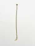 Gold Tone Necklace with Sterling Silver Heart pendant with a blue Stone