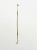 Gold Tone Necklace with Sterling Silver Heart pendant with a blue Stone