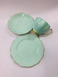 Queen Anne turquoise floral trio