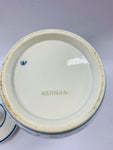 Antique blue and white ceramic Farina lidded pot
