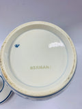 Antique blue and white ceramic Farina lidded pot
