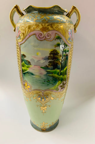 Royal Nippon hand painted Japanese large vase