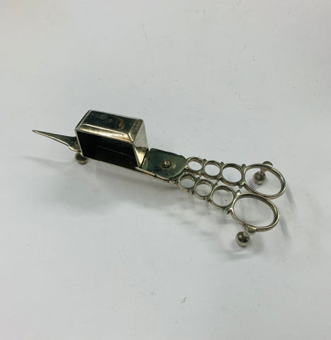 Antique silver plated candle snuffer