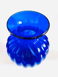 Large Blue Twisted Vase