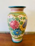 Vintage Italian hand painted pottery vase