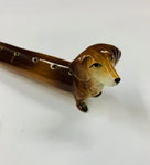 Porcelain Dachshund hat pin holder