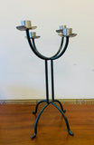 Midcentury metal candelabra