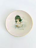 Brownie Downing Mini Trinket or Wall Plate Ballerina with Red Roses