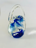 Miniature Blue Handbag Paperweight