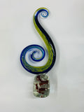 Koru Art Glass Display piece