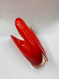 Murano glass style Midcentury red vase