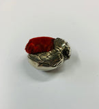 Sterling Silver hatching chick pin cushion