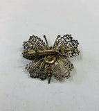 Vintage silver tone butterfly brooch