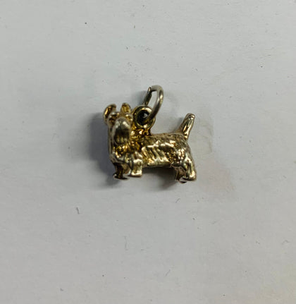 Silver Scottish Terrier charm