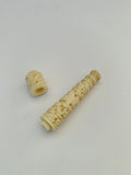 Antique carved bone needle case