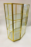 Vintage brass and glass jewellery display case
