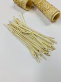 Ornate carved bone needle vase with bone needles etc inside