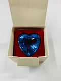 Swarovski blue crystal heart in box