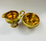 Aynsley Orchard Gold milk jug and sugar bowl