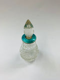 Sterling silver and enamel topped perfume bottle