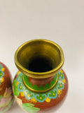 Pair of vintage Cloisonné vases