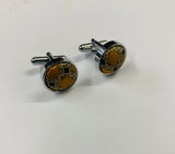 Retro yellow design cufflinks