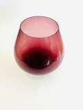 Art Glass Purple Brandy Style Large Vase