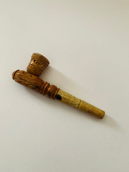 Antique stone smoking pipe